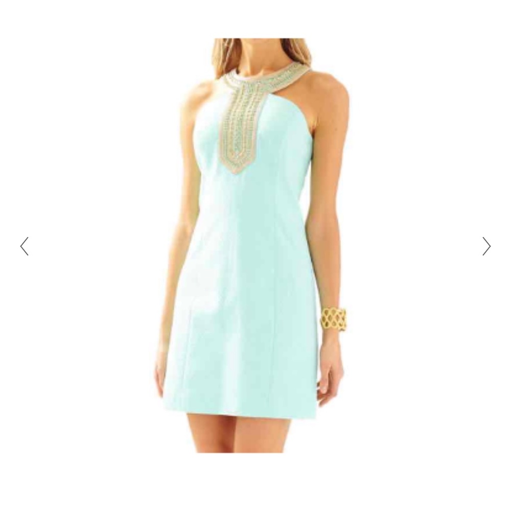 Lilly Pulitzer | Adelina Shift Dress | Teal & Gold
